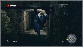 Żeby zejść na sam dół, skocz i chwyć się ściany po prawej [1] - Legowiska Romulusa (3) | Zadania poboczne | Assassins Creed Brotherhood - Assassins Creed: Brotherhood - poradnik do gry