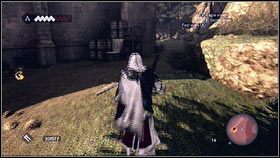 Po pewnym czasie śledzony mężczyzna dojdzie do strzeżonej bramy [1] - Maszyny Leonarda (2) | Zadania poboczne | Assassins Creed Brotherhood - Assassins Creed: Brotherhood - poradnik do gry