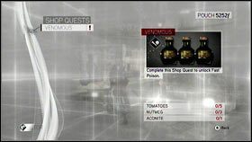 Wymagane przedmioty: Tomatoes x5, Nutmeg x3, Acontie x1 - Zadania sklepikarzy | Skarby i zadania sklepikarzy - Assassins Creed: Brotherhood - poradnik do gry