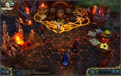 Eco skok wykonuje też kiedy zostanie zaatakowany z dwóch skrajnych pól po lewej lub prawej stronie - Arena | Czempion Areny w Kings Bounty Nowe Światy - Kings Bounty: Nowe Światy - poradnik do gry