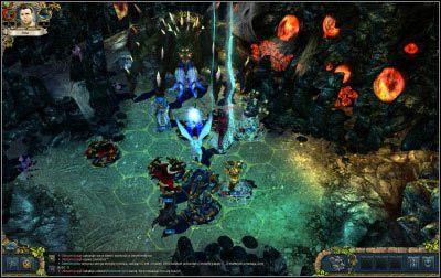 Pewnym wyjściem mogą być napady z dystansu, choć wtedy przeciwnik takiego śmiałka zaplącze w sieci uniemożliwiają mu poruszanie się - Arena | Czempion Areny w Kings Bounty Nowe Światy - Kings Bounty: Nowe Światy - poradnik do gry