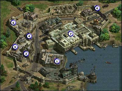 1 - Budynek, w którym spotkałeś Natashę w pierwszej misji (1 fragment) - Misja 02 | Commandos 2 Ludzie odwagi - Commandos 2: Ludzie odwagi - poradnik do gry