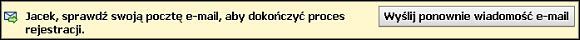 U góry ekranu powinna zostać wyświetlona informacja z prośbą o sprawdzenie swojej skrzynki pocztowej w celu dokończenia procesu rejestracji - Dołączenie do gry | Rozpoczęcie nowej gry Mafia Wars - Mafia Wars - poradnik do gry