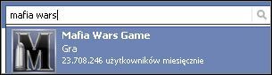 Drugim sposobem odnalezienia gry jest wpisanie jej nazwy w polu wyszukiwarki, znajdującym się u góry ekranu - Dołączenie do gry | Rozpoczęcie nowej gry Mafia Wars - Mafia Wars - poradnik do gry
