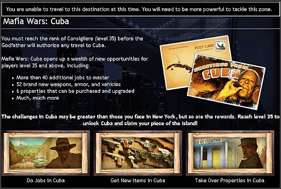Kuba nie jest dostępna od samego początku gry - Kuba | Główne zadania (Jobs) | Mafia Wars - Mafia Wars - poradnik do gry