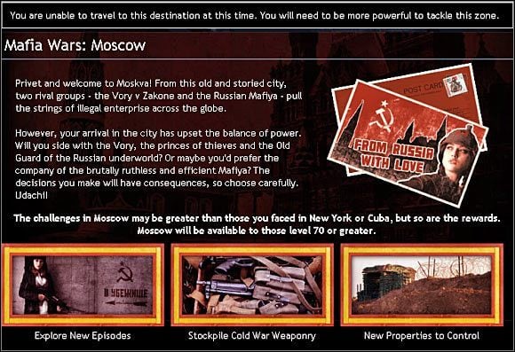 Moskwa nie jest dostępna od samego początku gry - Moskwa (1) | Główne zadania (Jobs) | Mafia Wars - Mafia Wars - poradnik do gry