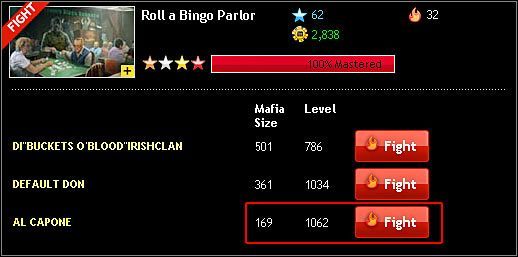 Trzy rodzaje zadań z tabelki wymagają szerszego objaśnienia - Las Vegas (1) | Główne zadania (Jobs) | Mafia Wars - Mafia Wars - poradnik do gry