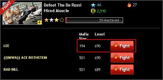 Trzy rodzaje zadań z tabelki wymagają szerszego objaśnienia - Włochy (1) | Główne zadania (Jobs) | Mafia Wars - Mafia Wars - poradnik do gry