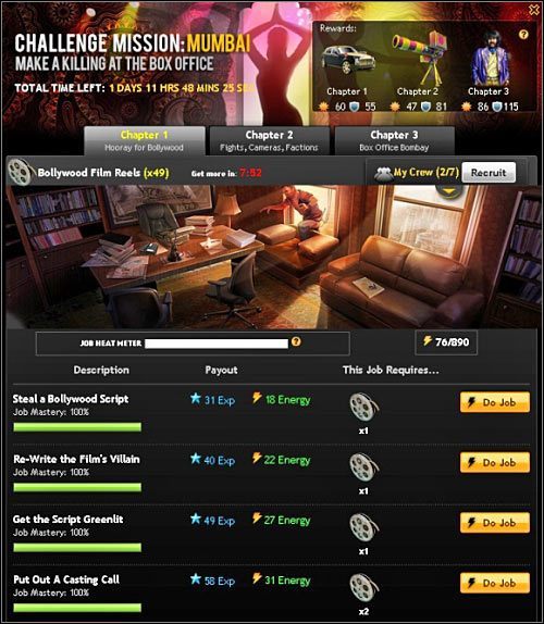Specjalne zadania, który dostępne były w przeszłości, generalnie można podzielić na dwie grupy, a mianowicie na akcje zakładające wykorzystywanie jednostek energii (Energy) lub wytrzymałości (Stamina) - Specjalne zadania ograniczone czasowo | Inne rodzaje zadań | Mafia Wars - Mafia Wars - poradnik do gry