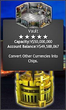 Wszystkie gromadzone w Las Vegas fundusze możesz przechowywać w skarbcu (Vault) i jest to zasadnicza różnica w stosunku do wszystkich pozostałych lokacji - Las Vegas | Posiadłości (Properties) | Mafia Wars - Mafia Wars - poradnik do gry