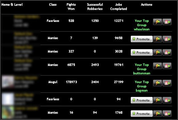 W celu wybrania profesji dla członków swojej mafii musisz na ekranie głównym gry wybrać przycisk My Mafia, a następnie tak samo nazywającą się drugą zakładkę - Profesje | Moja mafia (My Mafia) | Mafia Wars - Mafia Wars - poradnik do gry