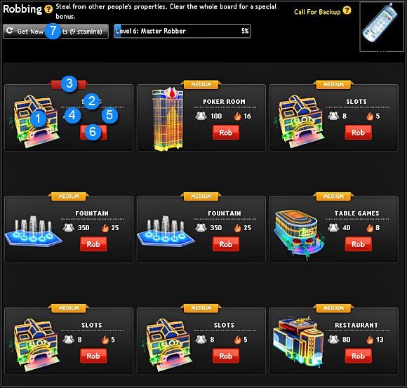 Przykładowe okno kradzieży pokazane zostało na powyższym screenie - Okradanie graczy | Walki (Fight) | Mafia Wars - Mafia Wars - poradnik do gry