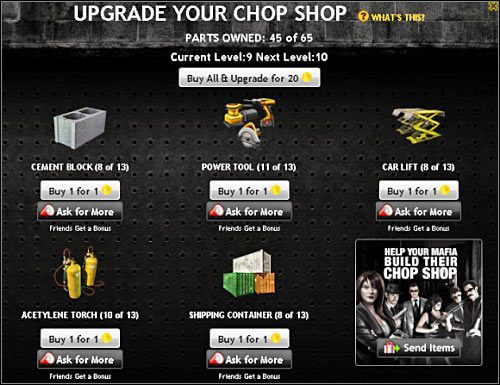 Najbardziej oczywistą metodą wydawania punktów nagród jest skorzystanie z targowiska (Marketplace) - Reward Points (Punkty nagród) | Targowisko | Mafia Wars - Mafia Wars - poradnik do gry