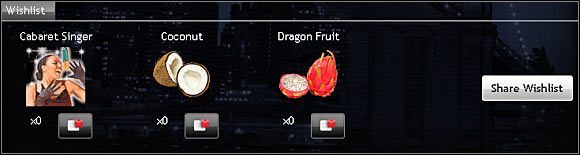 Jako że wiele przedmiotów do kolekcji niełatwo jest pozyskać, warto niektóre z nich umieszczać na swojej liście życzeń (Wishlist; screen) - Kolekcje (Collections) (1) | Inne | Mafia Wars - Mafia Wars - poradnik do gry