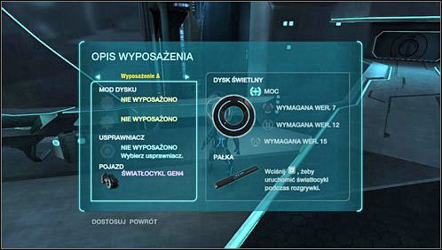 W drugiej części instalujemy zakupione przez nas ulepszenia, ustalamy moduły uzbrojenia i taktykę do rozgrywek sieciowych, do których przenosi nas opcja Obszary Gier - Stacje dysków | Opis przejścia Tron Evolution - Tron Evolution - poradnik do gry