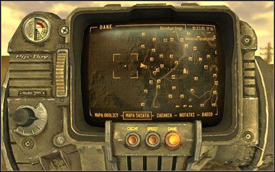 W górnej części Pip-Boya znajduje się kilka podstawowych informacji - Fallout New Vegas: Pip-Boy w Fallout New Vegas - Fallout: New Vegas - poradnik do gry