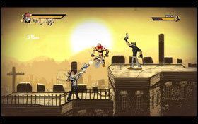 Zabijamy dwóch napotkanych wrogów - Rozdział 1 - Return Home | Opis przejścia Shank - Shank - poradnik do gry