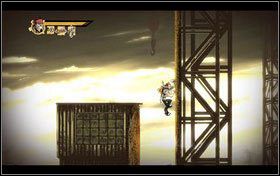 Wbiegamy po ścianie na górę i chwytamy się czaszki - Rozdział 6 - Meatpacking plant | Opis przejścia Shank - Shank - poradnik do gry