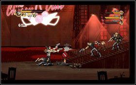 Na środku ogromnego salonu z kobietami uwięzionymi w klatkach czekają na nas dwie fale przeciwników, są to zarówno kobiety-wojowniczki jak i męscy strażnicy - Rozdział 10 - On the Run | Opis przejścia Shank - Shank - poradnik do gry