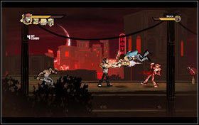 Wychodzimy z pomieszczenia i zjeżdżamy po słupie na dół - Rozdział 12 - Venom of the Vipers | Opis przejścia Shank - Shank - poradnik do gry