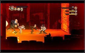 Idziemy w prawo, przechodząc po drewnianym podwyższeniu i rozprawiamy się z następną falą przeciwników - Rozdział 17 - The Underworld | Opis przejścia Shank - Shank - poradnik do gry