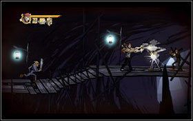 Wychodzimy na górę i rozprawiamy się z kolejną grupą przeciwników - Rozdział 17 - The Underworld | Opis przejścia Shank - Shank - poradnik do gry