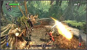 Możesz się już opuścić #1 i podejść kawałek do przodu, co zaowocuje wyświetleniem scenki przerywnikowej - Etap 3 - The Dead Bog (1) | Rozdział 1 | Solucja Castlevania Lords of Shadow - Castlevania: Lords of Shadow - poradnik do gry