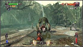 To właśnie uderzenia w ziemię są najlepszym momentem na zadawanie bossowi obrażeń - Etap 3 - The Dead Bog (3) | Rozdział 1 | Solucja Castlevania Lords of Shadow - Castlevania: Lords of Shadow - poradnik do gry