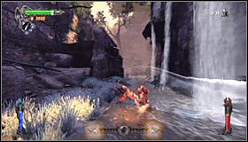 Kieruj się w stronę prawych schodów #1, a następnie zeskocz na dół - Etap 1 - Enchanted Forest (2) | Rozdział 2 | Solucja Castlevania Lords of Shadow - Castlevania: Lords of Shadow - poradnik do gry