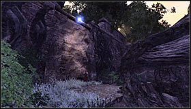 Pozostań w tym miejscu i ponownie wciśnij prawy trigger, tym razem w celu złapania widocznego w oddali zaczepu #1 - Etap 1 - Enchanted Forest (2) | Rozdział 2 | Solucja Castlevania Lords of Shadow - Castlevania: Lords of Shadow - poradnik do gry