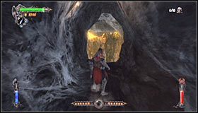 Możesz już skierować się do jedynego wyjścia z tej jaskini i w oznaczonym przez grę miejscu użyć haka #1 - Etap 2 - Underground Caves (1) | Rozdział 2 | Castlevania Lords of Shadow - Castlevania: Lords of Shadow - poradnik do gry