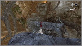 Zignoruj widoczną w oddali wielką bramę i zajmij się przeskoczeniem na prawą skalną półkę #1 - Etap 2 - Underground Caves (2) | Rozdział 2 | Castlevania Lords of Shadow - Castlevania: Lords of Shadow - poradnik do gry