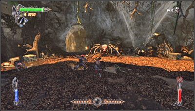 W celu zaliczenia wyzwania musisz w trakcie przechodzenia etapu zabić co najmniej 10 potworów będąc pod wpływem pajęczego jadu - Etap 2 - Underground Caves (3) | Rozdział 2 | Castlevania Lords of Shadow - Castlevania: Lords of Shadow - poradnik do gry