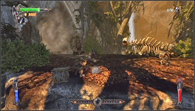 Jeżeli po zabiciu wilkołaków nadal nie wypełniłeś limitu, to udaj się do miejsca, w którym pojawi się ostatni dla tego etapu pająk - Etap 2 - Underground Caves (3) | Rozdział 2 | Castlevania Lords of Shadow - Castlevania: Lords of Shadow - poradnik do gry