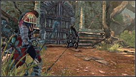 Zacznij od zeskoczenia na dół, a znajdziesz się na placu z czterema posągami - Etap 3 - Labyrinth Entrance (1) | Rozdział 2 | Castlevania Lords of Shadow - Castlevania: Lords of Shadow - poradnik do gry