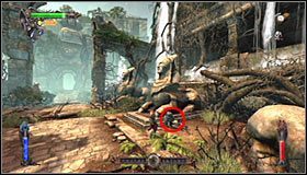 Przejdź przez nowo odblokowane przejście #1, a po obejrzeniu ciekawej cut-scenki będziesz mógł kontynuować przeprawę - Etap 3 - Labyrinth Entrance (2) | Rozdział 2 | Castlevania Lords of Shadow - Castlevania: Lords of Shadow - poradnik do gry