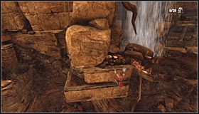 Biegnij teraz w lewo, wykonując po drodze dwa skoki #1 (muszą one być dobrze wymierzone jeśli nie chcesz spaść w przepaść) - Etap 4 - Waterfalls of Agharta (1) | Rozdział 2 | Castlevania Lords of Shadow - Castlevania: Lords of Shadow - poradnik do gry