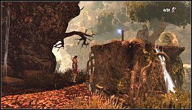 Zjedź po łańcuchu całkiem na dół celem wylądowania na niewielkiej półce #1 - Etap 4 - Waterfalls of Agharta (2) | Rozdział 2 | Castlevania Lords of Shadow - Castlevania: Lords of Shadow - poradnik do gry