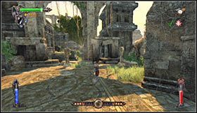 Zejdź po schodach i przygotuj się do stoczenia walki z niewielką grupką wilkołaków #1 - Etap 5 - Agharta (1) | Rozdział 2 | Castlevania Lords of Shadow - Castlevania: Lords of Shadow - poradnik do gry