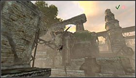 Użyj oczywiście w tym miejscu haka #1, a następnie zjedź na łańcuchu na znajdującą się pod Tobą niewielką półkę - Etap 5 - Agharta (2) | Rozdział 2 | Castlevania Lords of Shadow - Castlevania: Lords of Shadow - poradnik do gry