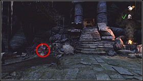 Powinieneś teraz wylądować na lepiej oświetlonej i większej skalnej półce #1 - Etap 6 - Dark Dungeon (1) | Rozdział 2 | Castlevania Lords of Shadow - Castlevania: Lords of Shadow - poradnik do gry