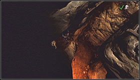 W celu dotarcia do sekretu musisz doskoczyć do pokazanej na pierwszym screenie lewej krawędzi #1, wychylając gałkę analogową w tę właśnie stronę - Etap 6 - Dark Dungeon (2) | Rozdział 2 | Castlevania Lords of Shadow - Castlevania: Lords of Shadow - poradnik do gry