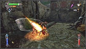 Wbiegnij po schodach na górę i przeskocz nad niewielką przeszkodą #1 - Etap 7 - Sanctuary Entrance (1) | Rozdział 2 | Castlevania Lords of Shadow - Castlevania: Lords of Shadow - poradnik do gry