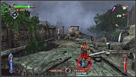 Wkrótce dotrzesz do zawalonej części korytarza i tu również musisz skorzystać z posiadanego haka #1 - Etap 7 - Sanctuary Entrance (1) | Rozdział 2 | Castlevania Lords of Shadow - Castlevania: Lords of Shadow - poradnik do gry