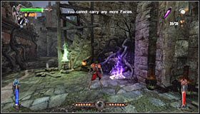 Po zakończonych walkach skorzystaj z fontanny życia #1, a następnie zabierz drugi fragment mrocznego kryształu #2 - Etap 7 - Sanctuary Entrance (1) | Rozdział 2 | Castlevania Lords of Shadow - Castlevania: Lords of Shadow - poradnik do gry