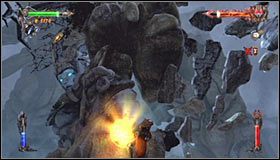 Po kilku chwilach powinieneś zauważyć drugą runę #1 i musisz się kierować w jej stronę - Etap 8 - Sanctuary of Titans (2) | Rozdział 2 | Castlevania Lords of Shadow - Castlevania: Lords of Shadow - poradnik do gry