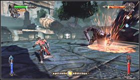 Kolejny z ataków rycerza to uderzenie rękawicą #1, dzięki któremu może Cię dosięgnąć z odległości - Etap 9 - The Black Knight | Rozdział 2 | Castlevania Lords of Shadow - Castlevania: Lords of Shadow - poradnik do gry