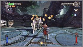 Ostatnia czwarta faza pojedynku jest już bardzo zbliżona do niedawno zakończonej trzeciej części bitwy - Etap 9 - The Black Knight | Rozdział 2 | Castlevania Lords of Shadow - Castlevania: Lords of Shadow - poradnik do gry