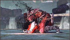 Tym razem główny bohater wyląduje na plecach rycerza, przy czym tak jak wcześniej będziesz musiał rytmicznie wciskać wyznaczony przycisk #1 - Etap 9 - The Black Knight | Rozdział 2 | Castlevania Lords of Shadow - Castlevania: Lords of Shadow - poradnik do gry