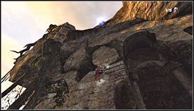 Po udanej akcji podciągnij się do góry i przesuń w lewo, a główny bohater powinien odchylić się za siebie #1 - Etap 1 - The Three Towers (1) | Rozdział 3 | Solucja Castlevania Lords of Shadow - Castlevania: Lords of Shadow - poradnik do gry